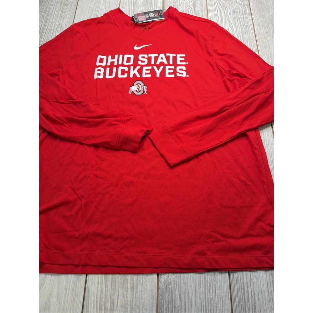 New Nike Mens Ohio State Buckeyes Long sleeve Shirt Size 3XL On Field